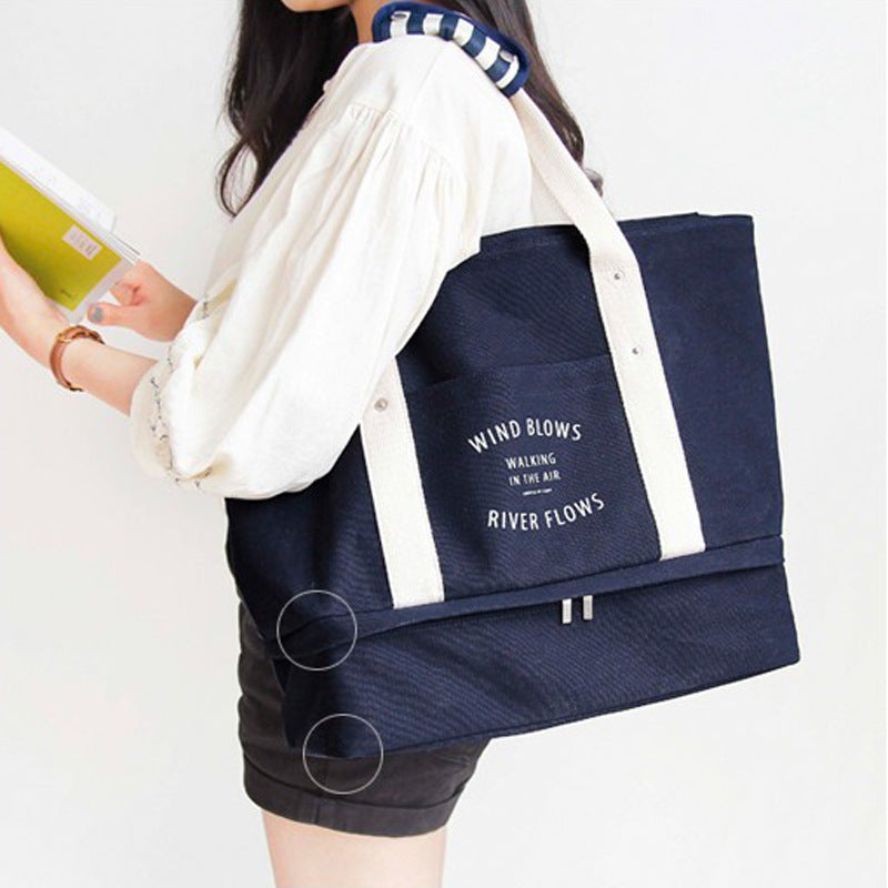 One shoulder portable travel canvas bag - Shipfound