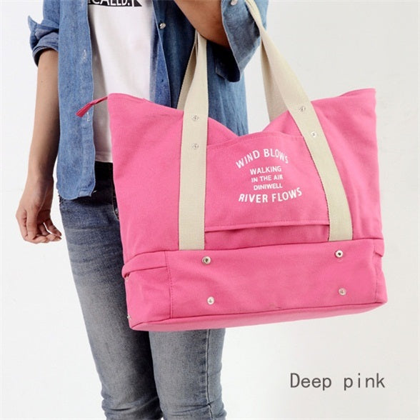 One shoulder portable travel canvas bag - Shipfound