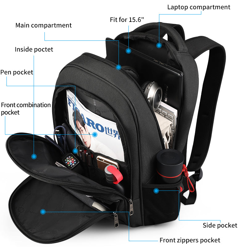 Large capacity travel backpack computer bag - Shipfound