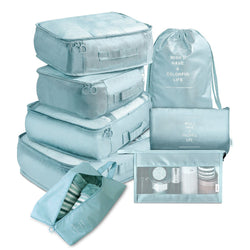 8-piece Set Luggage Divider Bag Travel Storage Clothes Underwear Shoes Organizer Packing Cube Bag - Shipfound