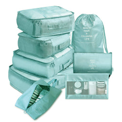8-piece Set Luggage Divider Bag Travel Storage Clothes Underwear Shoes Organizer Packing Cube Bag - Shipfound
