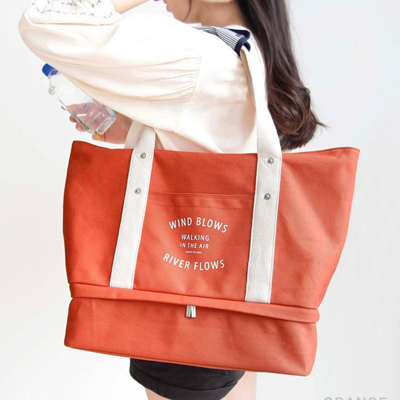 One shoulder portable travel canvas bag - Shipfound