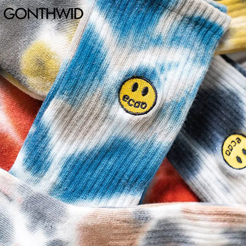 Embroidery Smile Face Socks - Shipfound