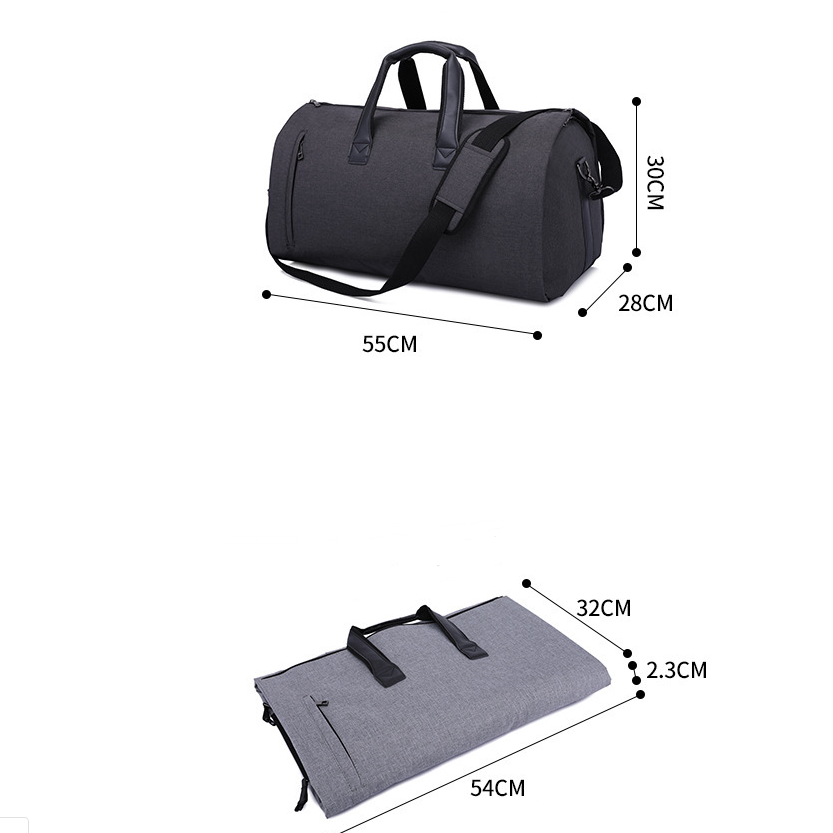 Large-capacity travel bag portable cylinder folding suit bag - Shipfound