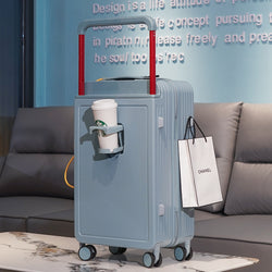 All-in-One Carry-On Spinner Suitcase with USB Charging Port & Anti-Theft - Shipfound