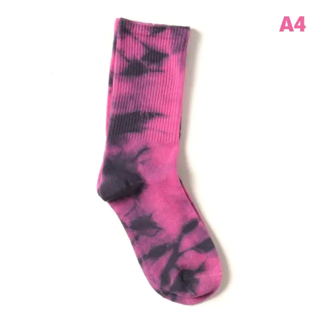 Women Tie-dye Middle Tube Socks - Shipfound