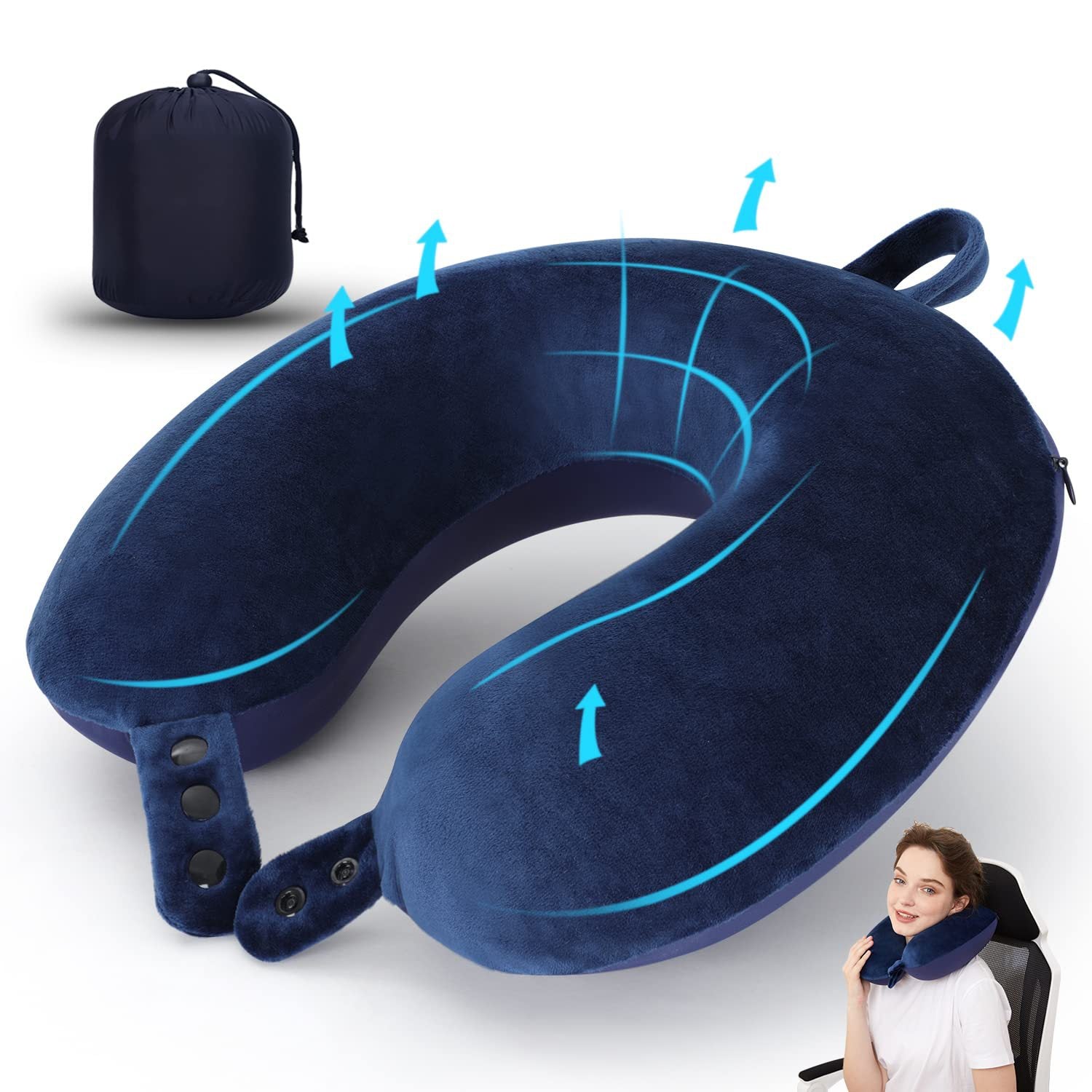 U Shaped Pillow Travel Neck Pillow Memory Foam - Shipfound