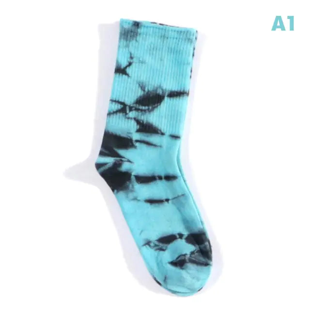 Women Tie-dye Middle Tube Socks - Shipfound