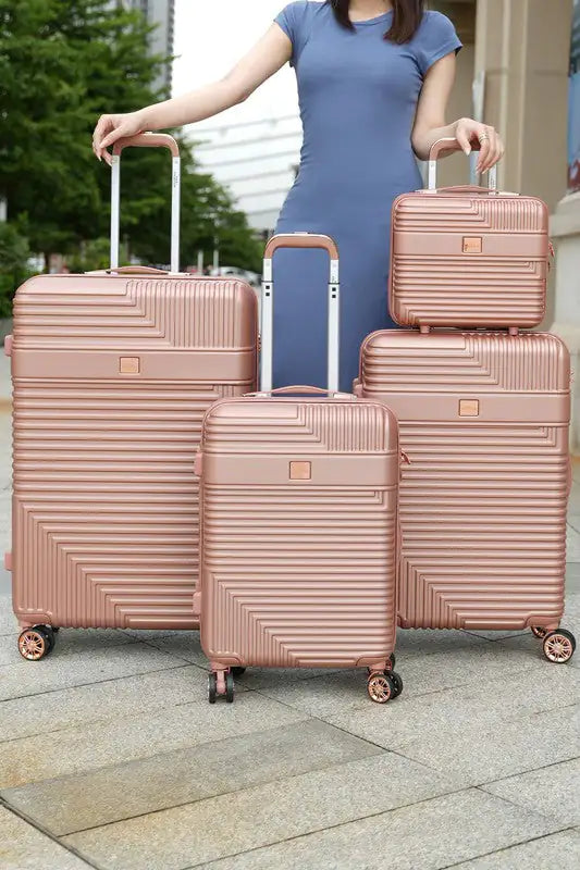 MKF Mykonos Luggage Set by Mia K- 4 pieces - Shipfound