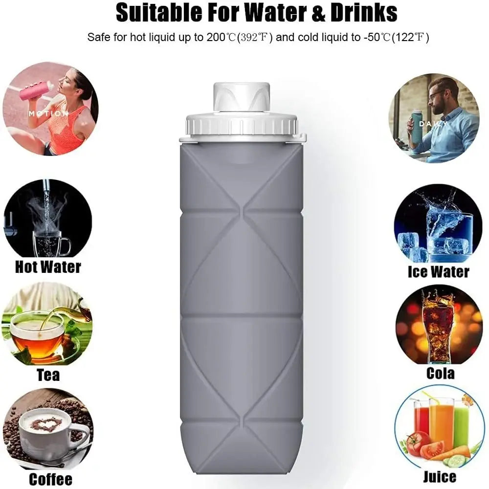 Foldable Silicone Hydration Water Bottle - Shipfound