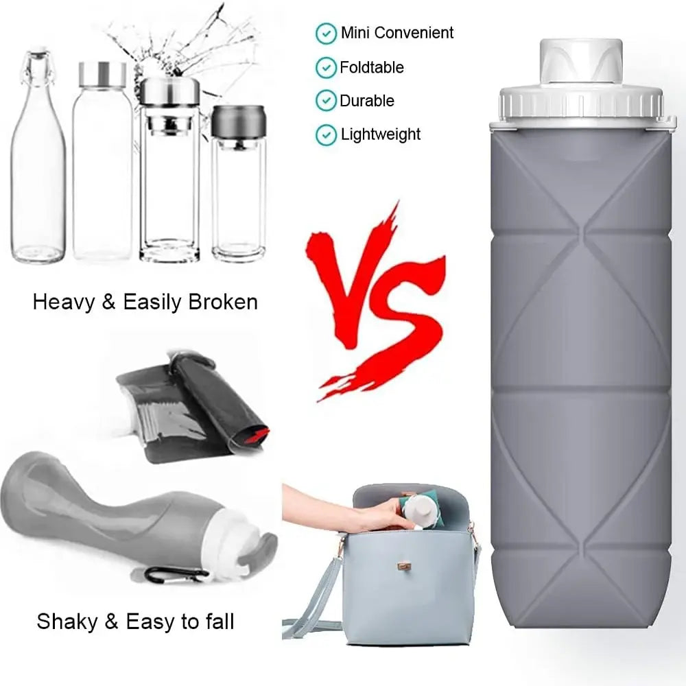 Foldable Silicone Hydration Water Bottle - Shipfound