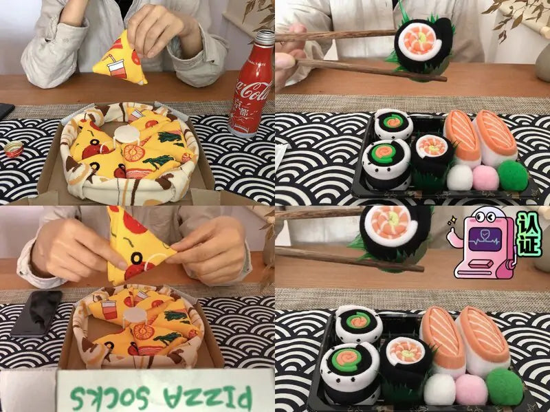 Cozy Pizza-Sushi-Hamburger Socks - Shipfound
