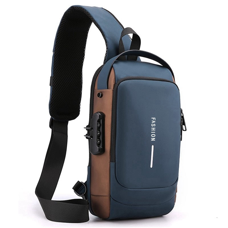 Motorcycle Chest Bag Password Anti-theft Men's Fashion - Shipfound