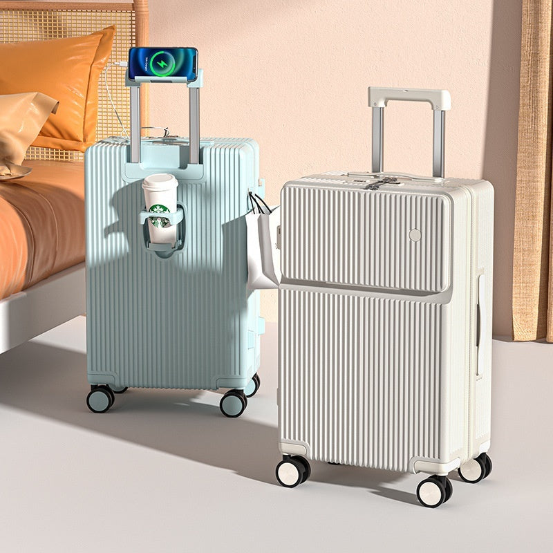 Front Half-opening Multifunctional Carry-on Luggage