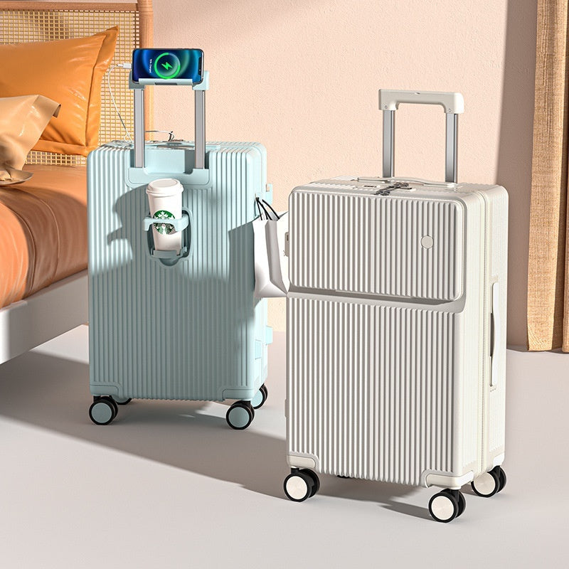Front Half-opening Multifunctional Carry-on Luggage - Shipfound