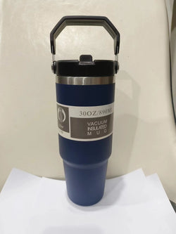 Portable Car Cup Stainless Steel Cup Travel Sports Water Bottle With Handle Cover Coffee Tumbler Cup - Shipfound