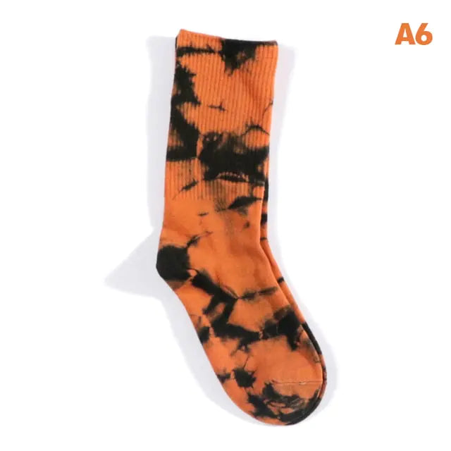 Women Tie-dye Middle Tube Socks - Shipfound