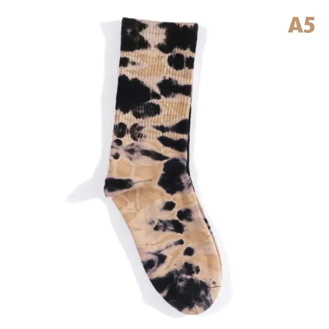 Women Tie-dye Middle Tube Socks - Shipfound