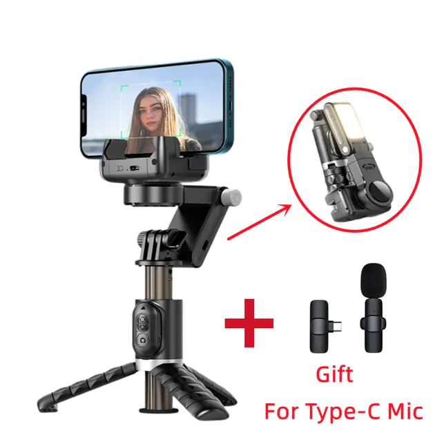 360 Rotation Gimbal Stabilizer Selfie Stick Tripod - Shipfound