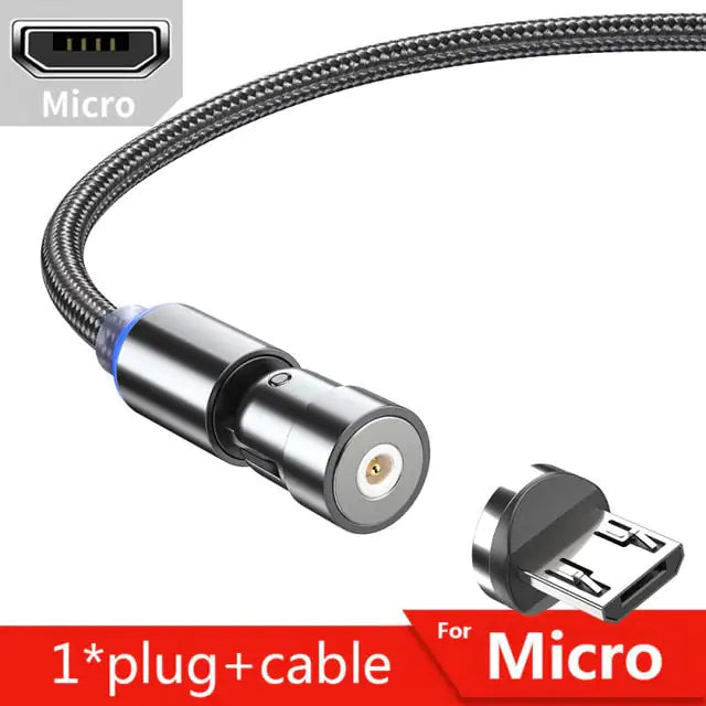 Magnetic Cable For Micro, USB Type C, and IOS Charger Fast Charging - Shipfound