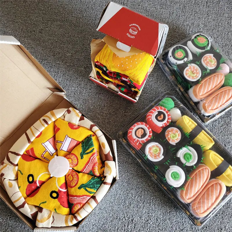 Cozy Pizza-Sushi-Hamburger Socks - Shipfound