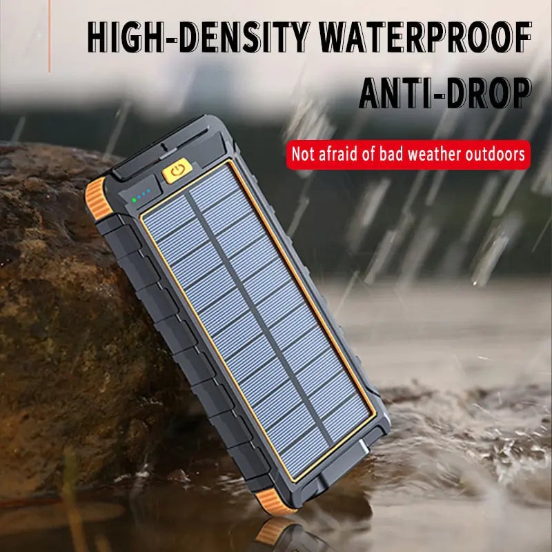 Solar Fast Charging Power Bank Portable 20000mAh Charger Waterproof - Shipfound