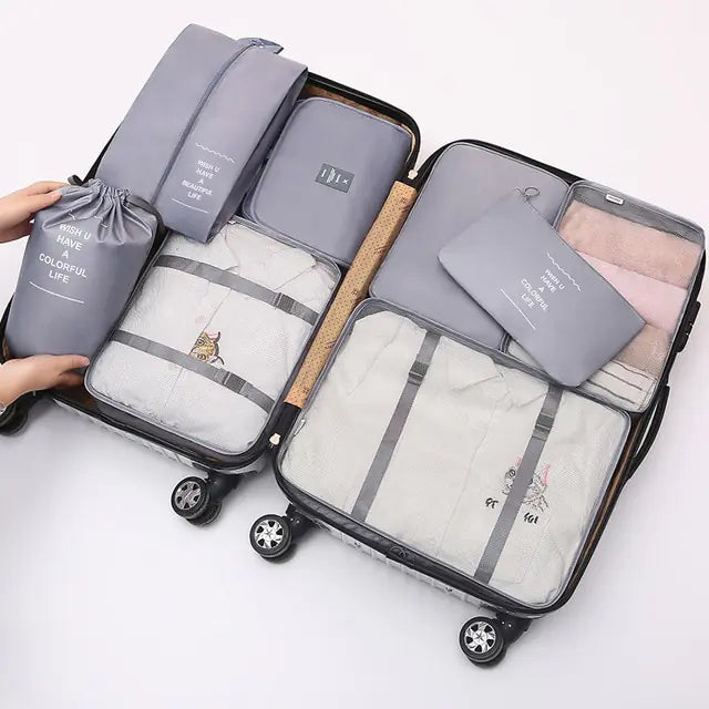 8Pcs/set Large Capacity Travel Organizer - Shipfound