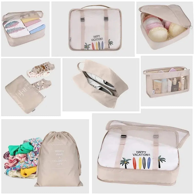 8Pcs/set Large Capacity Travel Organizer - Shipfound